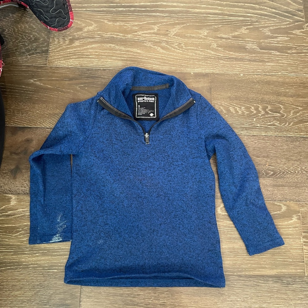 Urban Pipeline Boy’s Blue Quarter-Zip Sweater